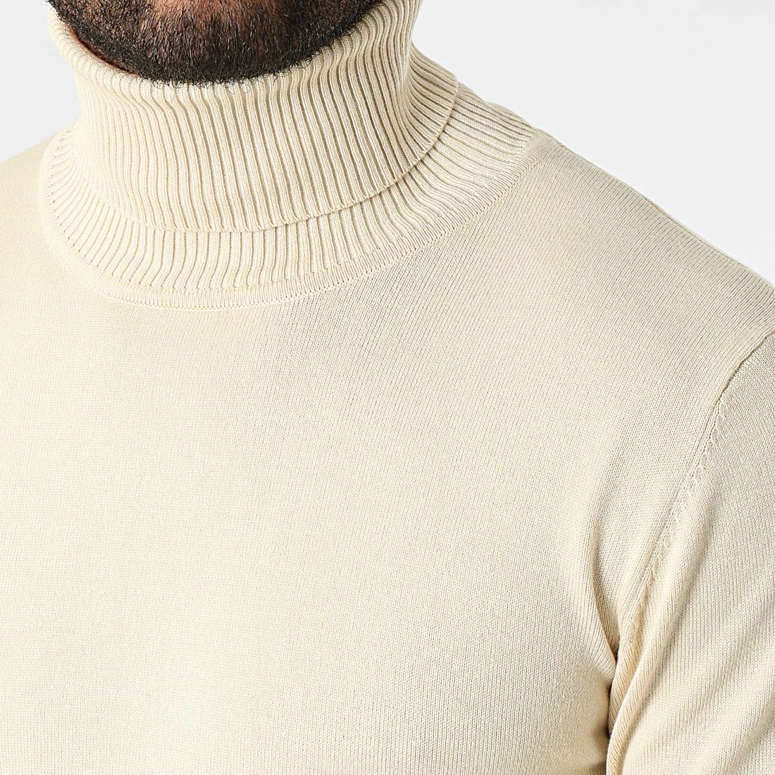 Promo 💯 Pull Col Roulé M-012 Beige de Frilivin ⌛ 3 Promo 💯 Pull Col Roulé M-012 Beige de Frilivin ⌛ – Image 2