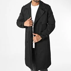 Le moins cher 🥰 Manteaux Trench 🧥 Coat FSX2112B Noir de Frilivin 👏