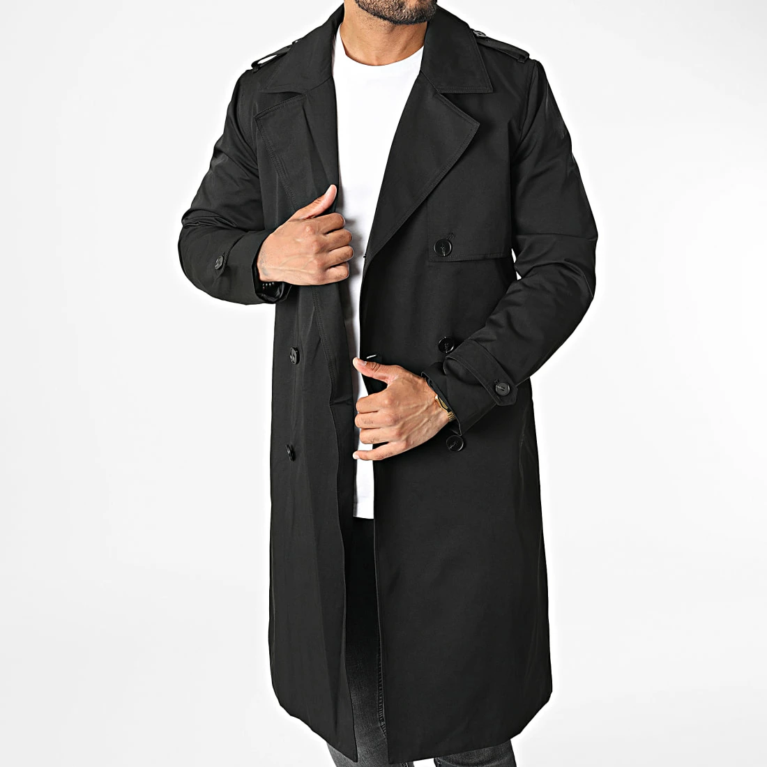 Le moins cher 🥰 Manteaux Trench 🧥 Coat FSX2112B Noir de Frilivin 👏 3 Le moins cher 🥰 Manteaux Trench 🧥 Coat FSX2112B Noir de Frilivin 👏