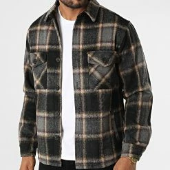 Vente flash 🔔 Surchemise Carreaux HP03230 Noir Gris de Frilivin 😉 -Promos Frilivin Magasin frilivin 330915 HP03230 1 20220805T102631 03