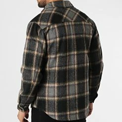 Vente flash 🔔 Surchemise Carreaux HP03230 Noir Gris de Frilivin 😉 -Promos Frilivin Magasin frilivin 330915 HP03230 1 20220805T102633 04