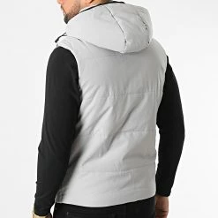 Meilleur prix 😉 Doudoune Capuche Sans Manches AB6691 Gris de Frilivin 🧨 -Promos Frilivin Magasin frilivin 330924 AB6691 4 20220805T102842 04