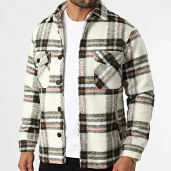 De gros ⭐ Surchemise Carreaux HP03234 Beige Clair de Frilivin ✨ -Promos Frilivin Magasin frilivin 330938 HP03234 1 20220805T105015 03