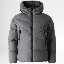 Meilleure affaire 🤩 Doudoune Capuche Enfant FD8167 Gris de Frilivin 🌟