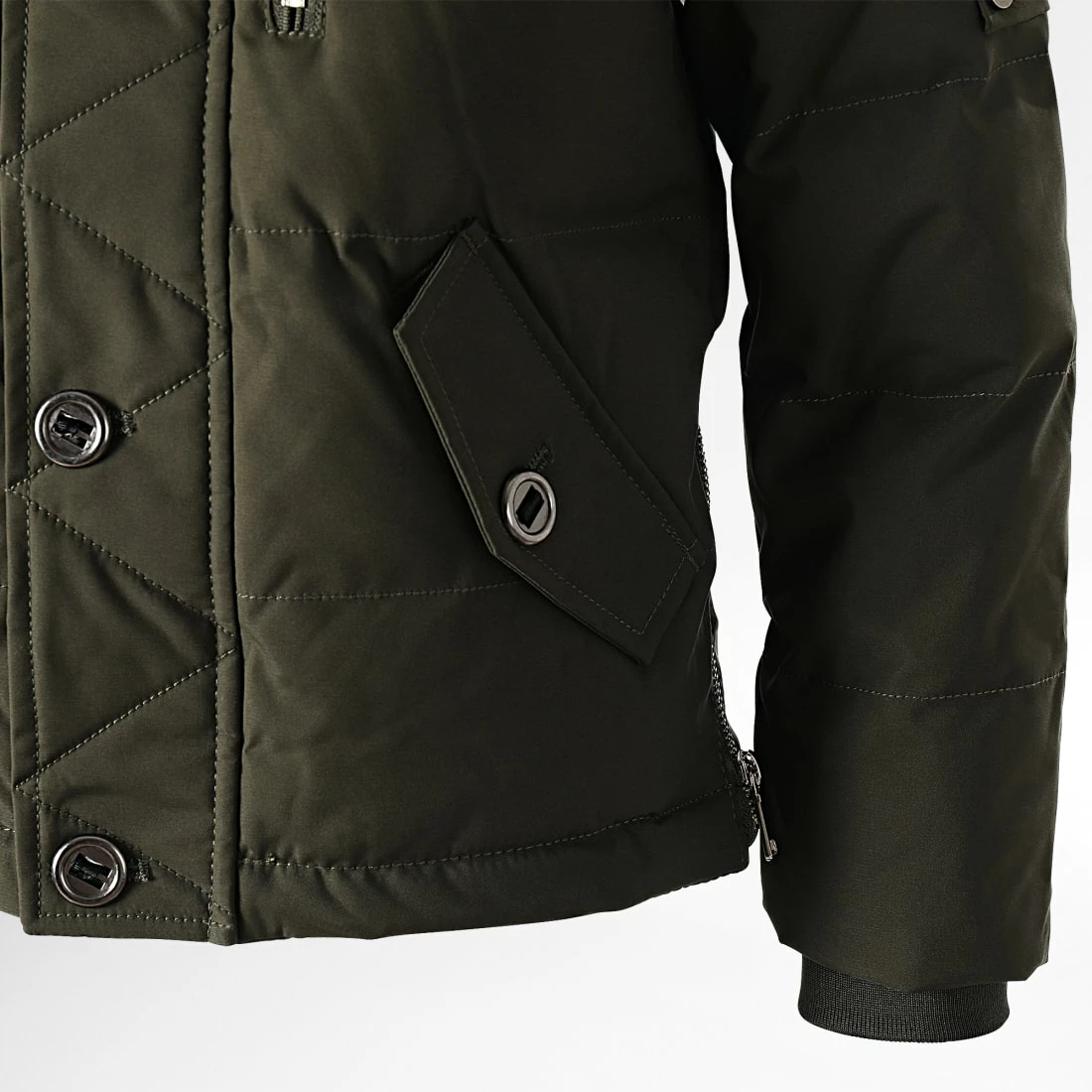 Budget 🌟 Parka Capuche Fourrure Enfant FD898 Vert Kaki de Frilivin ✨ 4 Budget 🌟 Parka Capuche Fourrure Enfant FD898 Vert Kaki de Frilivin ✨ – Image 2