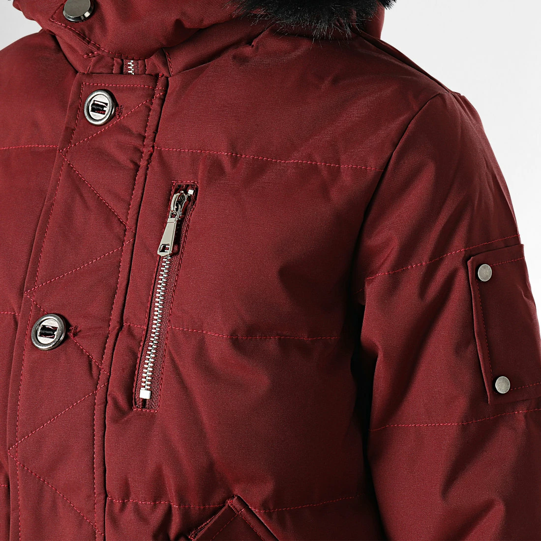 Tout neuf ⌛ Parka Capuche Fourrure Enfant FD898 Bordeaux de Frilivin 🧨 5 Tout neuf ⌛ Parka Capuche Fourrure Enfant FD898 Bordeaux de Frilivin 🧨 – Image 3