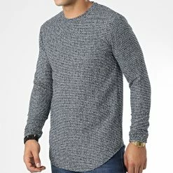 Vente flash ✔️ Tee 👕 Shirt Oversize Manches Longues X16126 Noir Blanc Bleu de Frilivin 😉