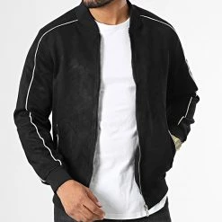 Remise 🤩 Veste Bomber QQ1605 Noir de Frilivin 🔔 -Promos Frilivin Magasin frilivin 334402 QQ1605 1 20220829T155800 03