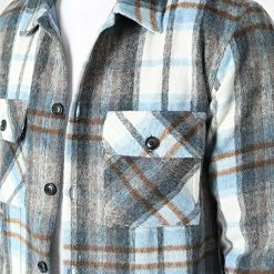 Meilleure vente 👏 Surchemise A Carreaux QQ160F12 Blanc Bleu Clair Gris de Frilivin 🎉 -Promos Frilivin Magasin frilivin 334406 QQ160F12 31 20220826T144852 02