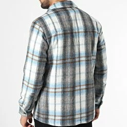 Meilleure vente 👏 Surchemise A Carreaux QQ160F12 Blanc Bleu Clair Gris de Frilivin 🎉 -Promos Frilivin Magasin frilivin 334406 QQ160F12 31 20220826T144855 04