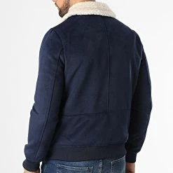 Nouveau 🛒 Veste Col Fourrure QQ1603 Bleu Marine de Frilivin 💯 -Promos Frilivin Magasin frilivin 334407 QQ1603 3 20220826T145436 04