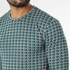 Coupon 👏 Tee 👕 Shirt Manches Longues X16230 Bleu Clair Beige de Frilivin ❤️ -Promos Frilivin Magasin frilivin 334424 X16230 BLUE 20220829T160504 02