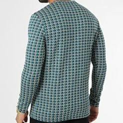 Coupon 👏 Tee 👕 Shirt Manches Longues X16230 Bleu Clair Beige de Frilivin ❤️ -Promos Frilivin Magasin frilivin 334424 X16230 BLUE 20220829T160506 04