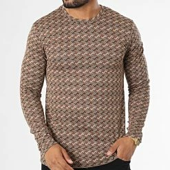 Top 10 🎉 Tee 👚 Shirt Manches Longues X16218 Marron de Frilivin 🎁 -Promos Frilivin Magasin frilivin 334429 X16218 BROWN 20220829T160248 03