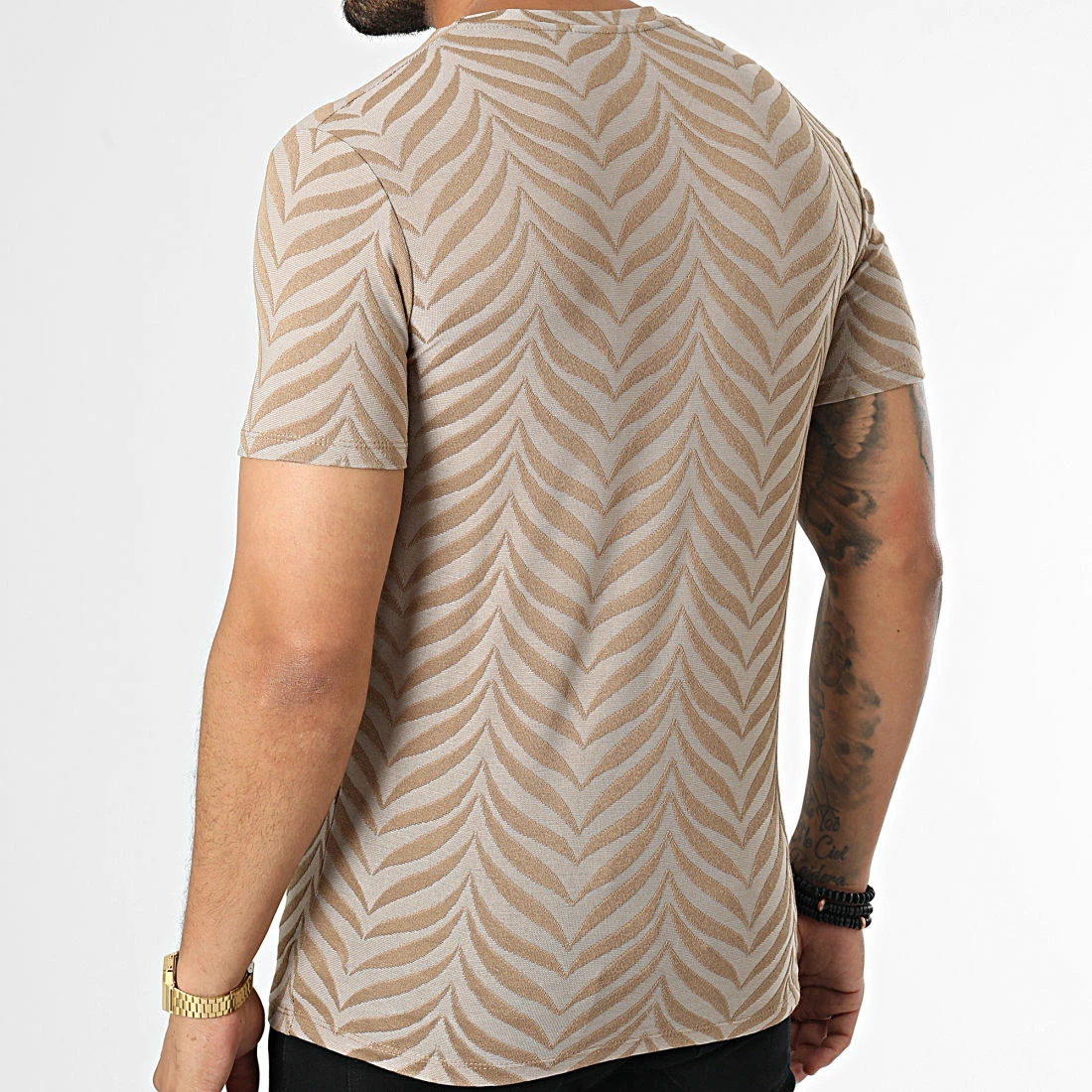 De gros ⌛ Tee 👚 Shirt FL027 Beige de Frilivin 🛒 6 De gros ⌛ Tee 👚 Shirt FL027 Beige de Frilivin 🛒 – Image 4