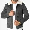 Promo 👍 Veste Col Fourrure QQ1603 Gris Anthracite Chiné de Frilivin 🔥 -Promos Frilivin Magasin frilivin 334436 QQ1603 37 20220826T145542 01