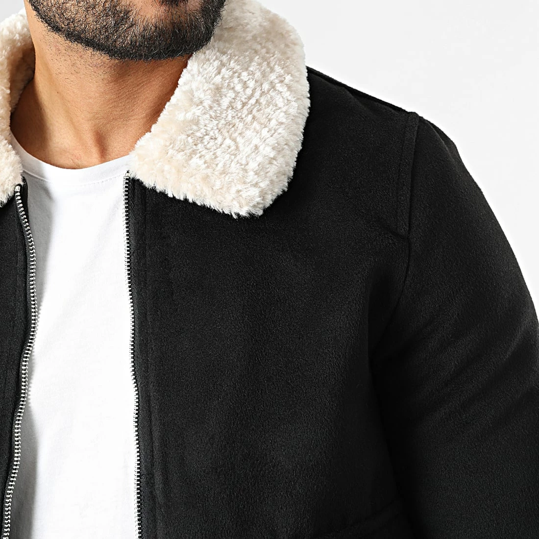 Acheter 🌟 Veste Col Fourrure QQ1603 Noir de Frilivin ✨ 4 Acheter 🌟 Veste Col Fourrure QQ1603 Noir de Frilivin ✨ – Image 2