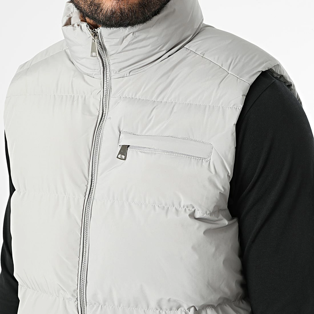 Nouveau 😍 Doudoune Sans Manches AB6697 Gris de Frilivin 🥰 4 Nouveau 😍 Doudoune Sans Manches AB6697 Gris de Frilivin 🥰 – Image 2