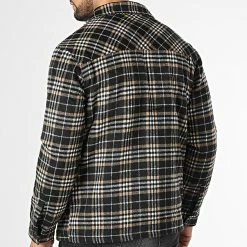 Nouveau ⭐ Veste Zippée A Carreaux HP0667 Noir Beige de Frilivin 🔥 -Promos Frilivin Magasin frilivin 334487 HP0667 1 20220829T155831 04