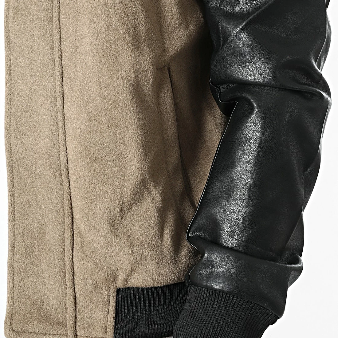 Sortie ✨ Veste Zippée HP06C73 Beige Noir de Frilivin ⌛ 4 Sortie ✨ Veste Zippée HP06C73 Beige Noir de Frilivin ⌛ – Image 2