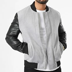 Le moins cher 😀 Veste Zippée HP06C73 Gris Noir de Frilivin 😍 -Promos Frilivin Magasin frilivin 334590 HP06C73 4 20220826T145602 03