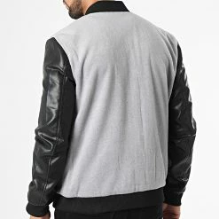 Le moins cher 😀 Veste Zippée HP06C73 Gris Noir de Frilivin 😍 -Promos Frilivin Magasin frilivin 334590 HP06C73 4 20220826T145603 04