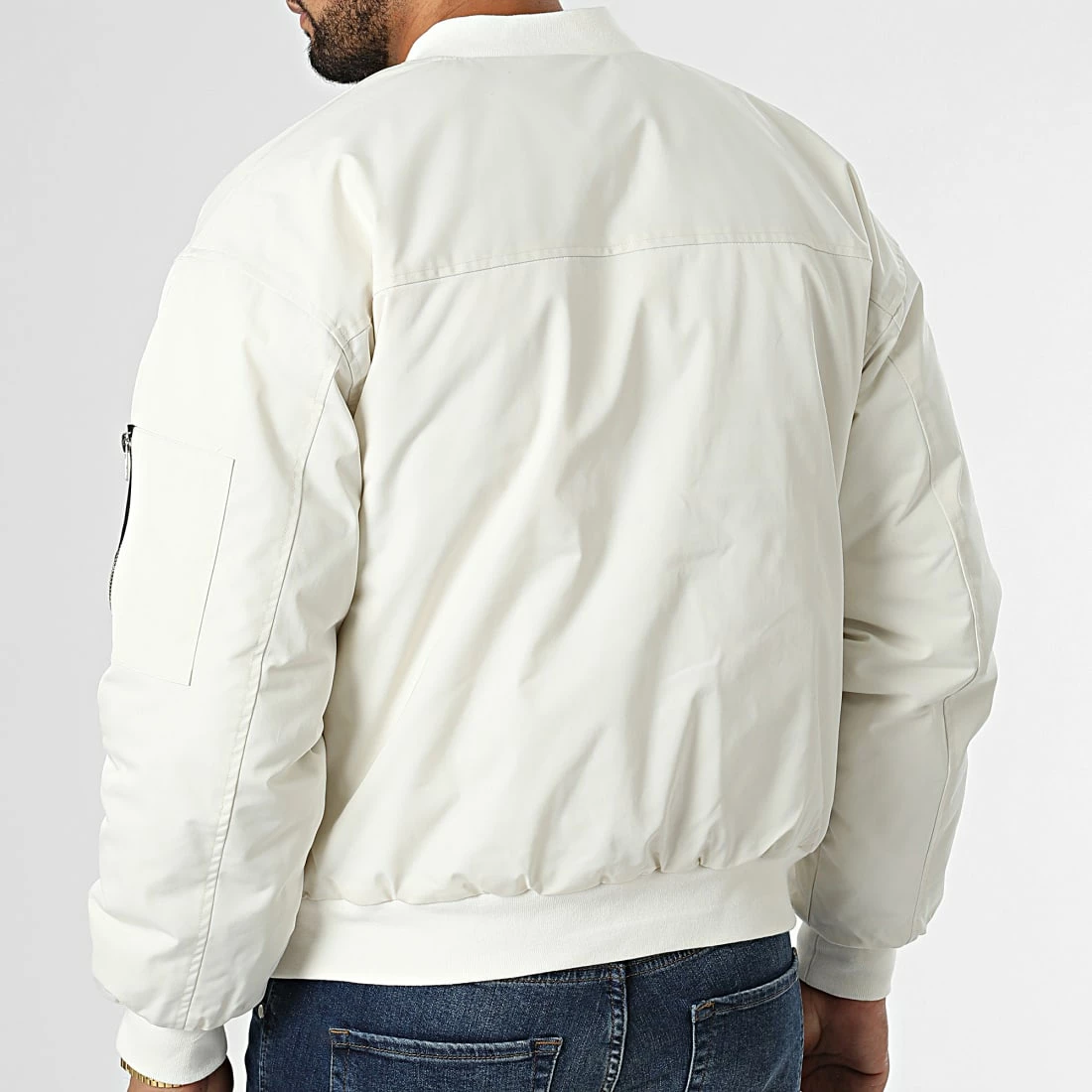 Bon marché 😍 Veste Bomber BM1672 Beige Clair de Frilivin ✨ 6 Bon marché 😍 Veste Bomber BM1672 Beige Clair de Frilivin ✨ – Image 4