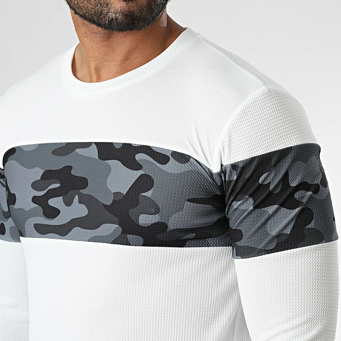 Vente flash 😀 Tee 👕 Shirt Manches Longues D7276 Blanc de Frilivin ⌛ 4 Vente flash 😀 Tee 👕 Shirt Manches Longues D7276 Blanc de Frilivin ⌛ – Image 2