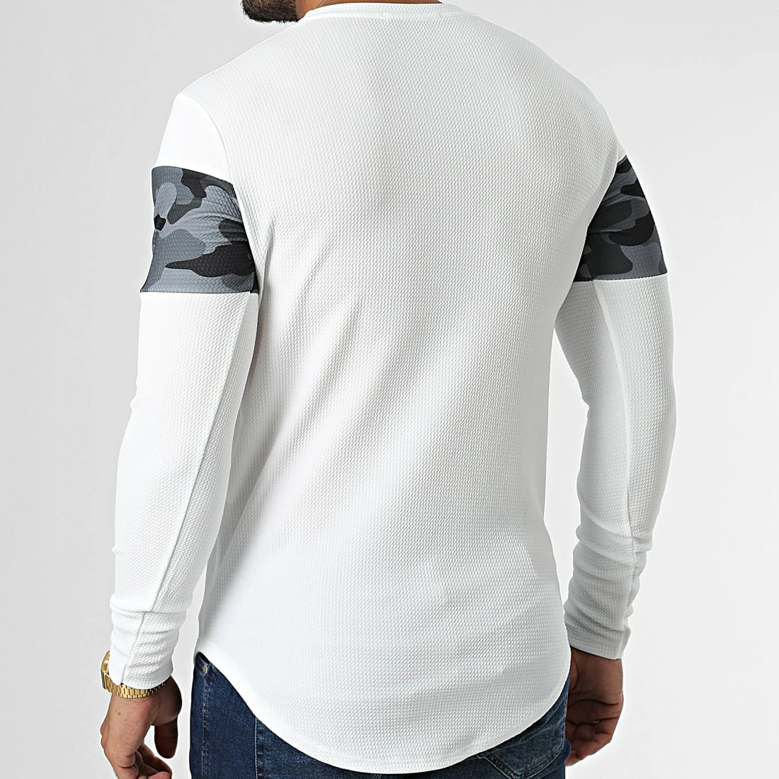 Vente flash 😀 Tee 👕 Shirt Manches Longues D7276 Blanc de Frilivin ⌛ 6 Vente flash 😀 Tee 👕 Shirt Manches Longues D7276 Blanc de Frilivin ⌛ – Image 4