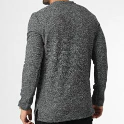 Meilleur prix ⭐ Tee 👕 Shirt Manches Longues Poche D7150 Gris Anthracite Chiné de Frilivin ✨ -Promos Frilivin Magasin frilivin 334617 D7150 DKGREY 20220831T160622 04