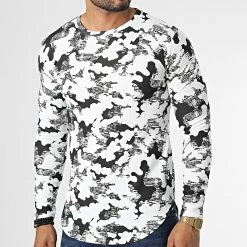 Meilleure vente ⭐ Tee 👚 Shirt Manches Longues D7315 Blanc de Frilivin 🔥