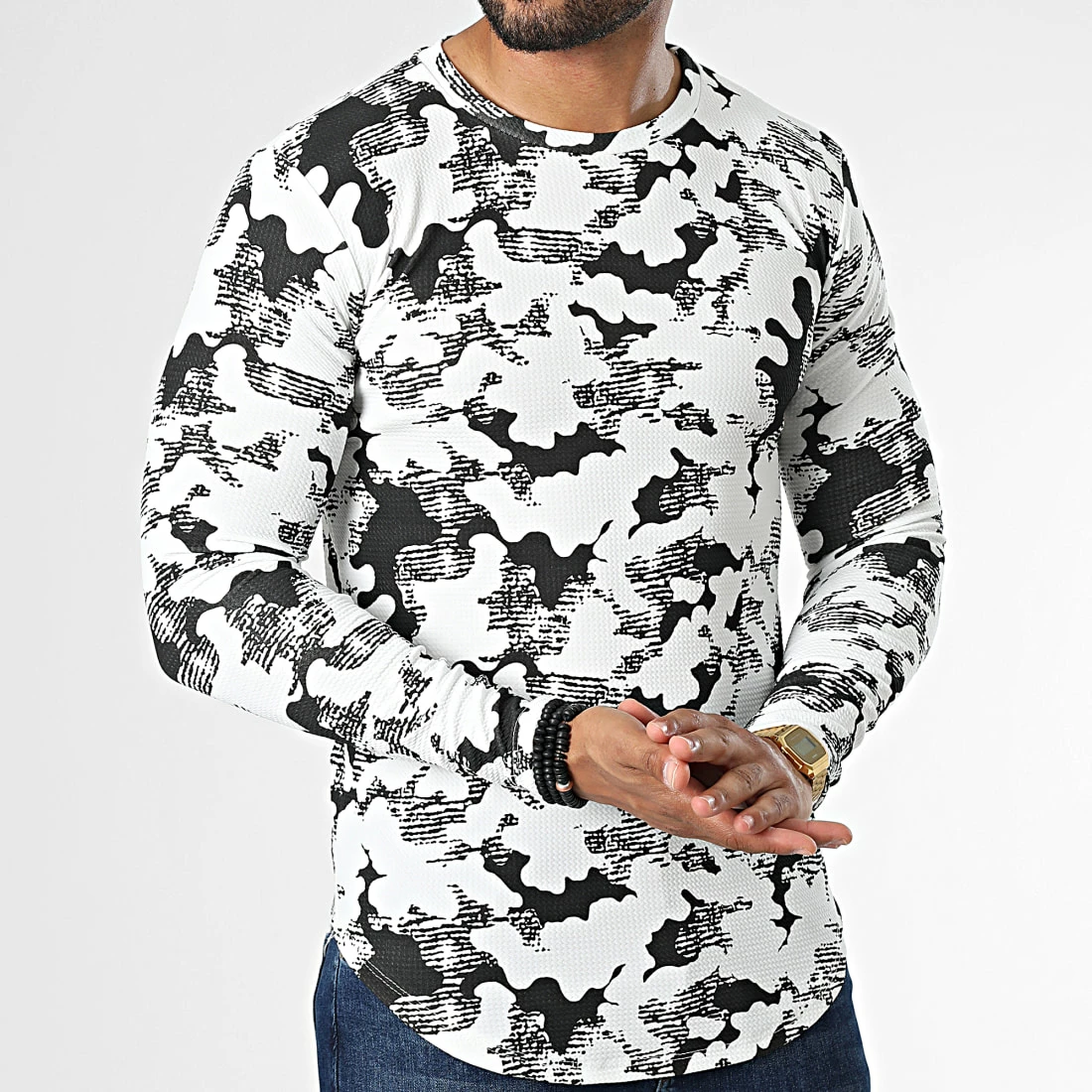 Meilleure vente ⭐ Tee 👚 Shirt Manches Longues D7315 Blanc de Frilivin 🔥 5 Meilleure vente ⭐ Tee 👚 Shirt Manches Longues D7315 Blanc de Frilivin 🔥 – Image 3