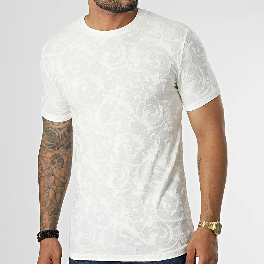 Vente flash ⌛ Tee 👕 Shirt FL028 Blanc de Frilivin 🥰 3 Vente flash ⌛ Tee 👕 Shirt FL028 Blanc de Frilivin 🥰