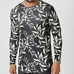 Bon marché 😀 Tee 👚 Shirt Manches Longues D7217 Noir de Frilivin 👍