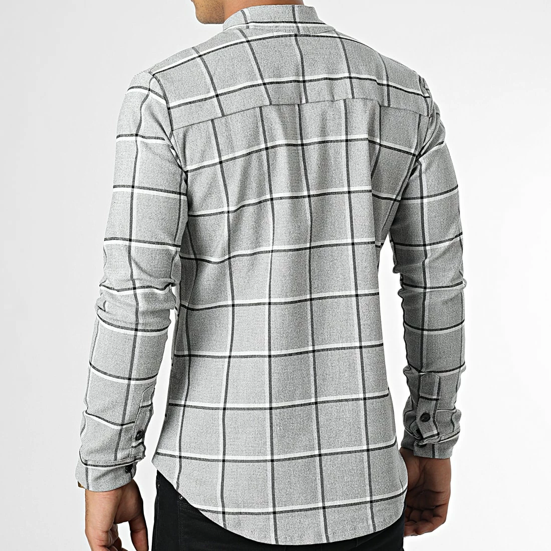 Meilleur prix 😉 Chemise Manches Longues A Carreaux 4128 Gris Chiné de Frilivin ⌛ 6 Meilleur prix 😉 Chemise Manches Longues A Carreaux 4128 Gris Chiné de Frilivin ⌛ – Image 4