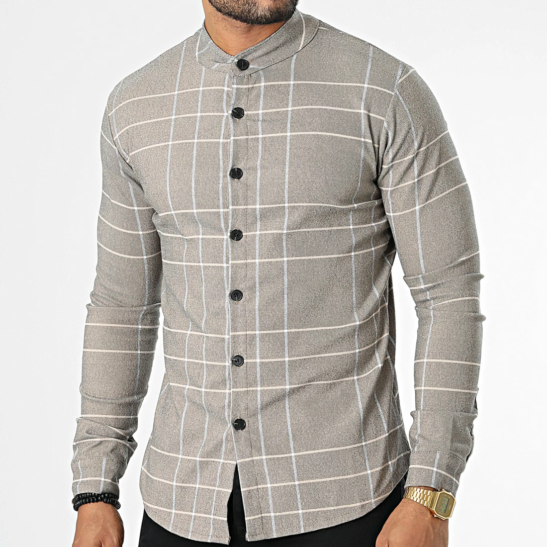 Sortie ⌛ Chemise Manches Longues A Carreaux 4128 Marron de Frilivin 🤩 3 Sortie ⌛ Chemise Manches Longues A Carreaux 4128 Marron de Frilivin 🤩