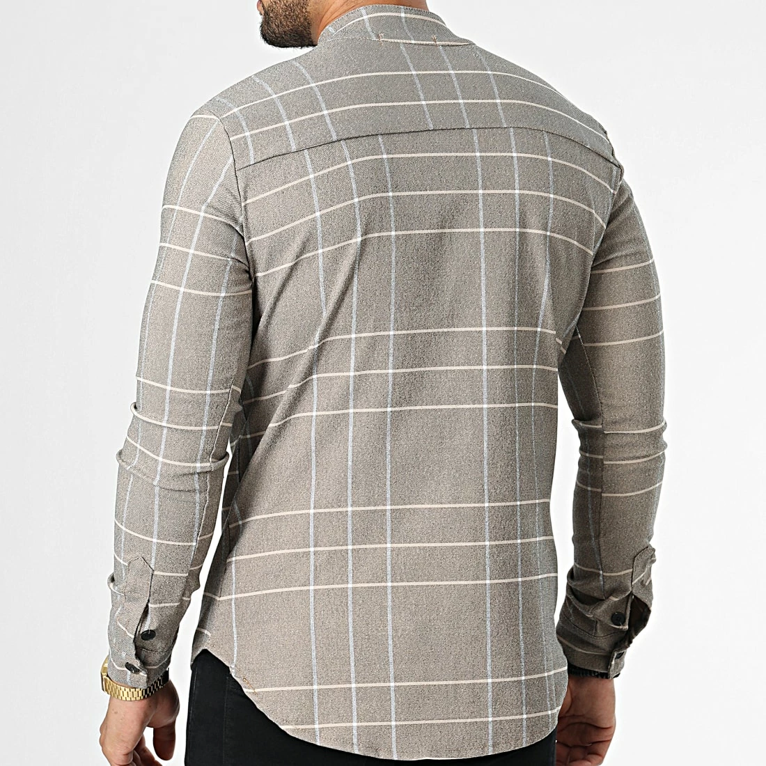 Sortie ⌛ Chemise Manches Longues A Carreaux 4128 Marron de Frilivin 🤩 6 Sortie ⌛ Chemise Manches Longues A Carreaux 4128 Marron de Frilivin 🤩 – Image 4