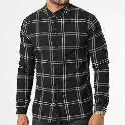 Tout neuf 🎁 Chemise Manches Longues A Carreaux 4128 Noir de Frilivin 🤩