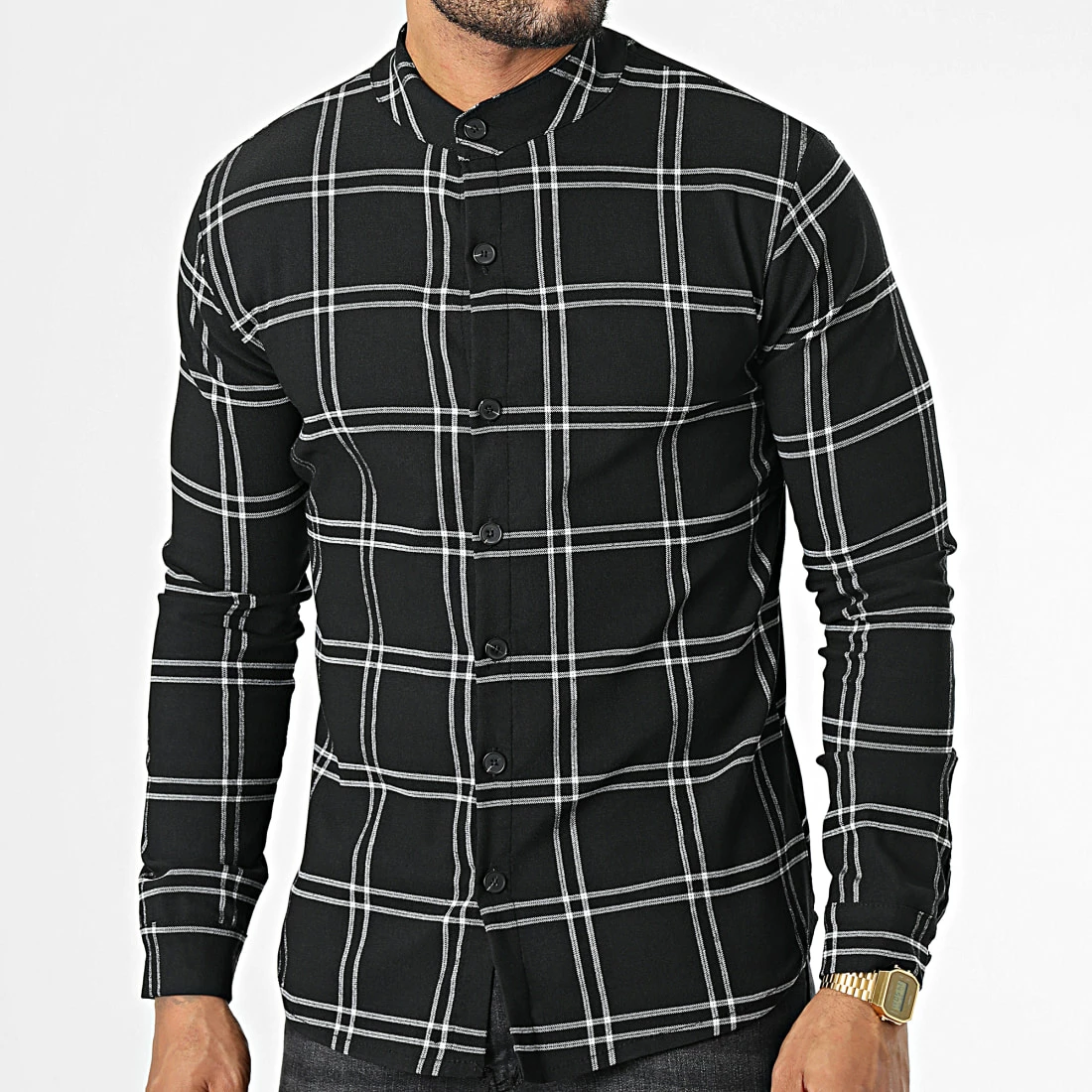 Tout neuf 🎁 Chemise Manches Longues A Carreaux 4128 Noir de Frilivin 🤩 3 Tout neuf 🎁 Chemise Manches Longues A Carreaux 4128 Noir de Frilivin 🤩