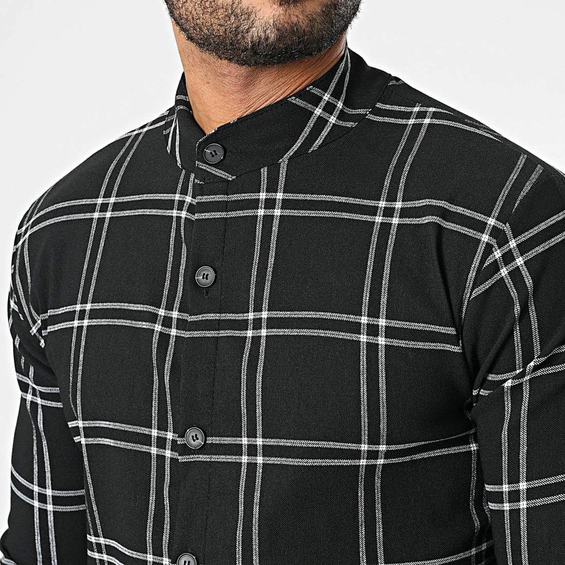 Tout neuf 🎁 Chemise Manches Longues A Carreaux 4128 Noir de Frilivin 🤩 4 Tout neuf 🎁 Chemise Manches Longues A Carreaux 4128 Noir de Frilivin 🤩 – Image 2