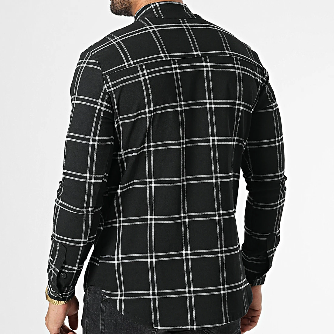 Tout neuf 🎁 Chemise Manches Longues A Carreaux 4128 Noir de Frilivin 🤩 6 Tout neuf 🎁 Chemise Manches Longues A Carreaux 4128 Noir de Frilivin 🤩 – Image 4