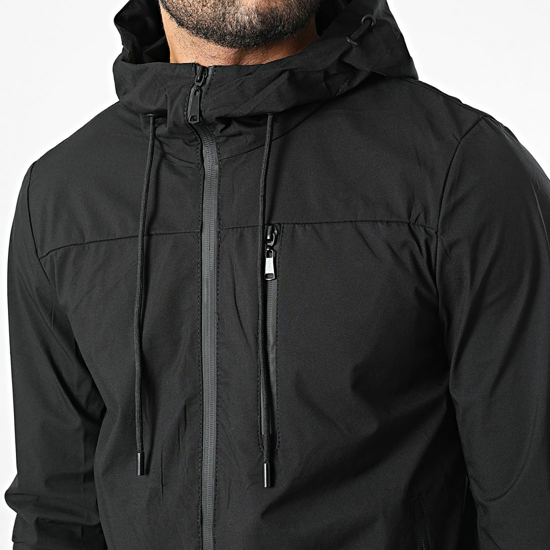 Sortie 😉 Coupe-Vent L837 Noir de Frilivin ⭐ 4 Sortie 😉 Coupe-Vent L837 Noir de Frilivin ⭐ – Image 2