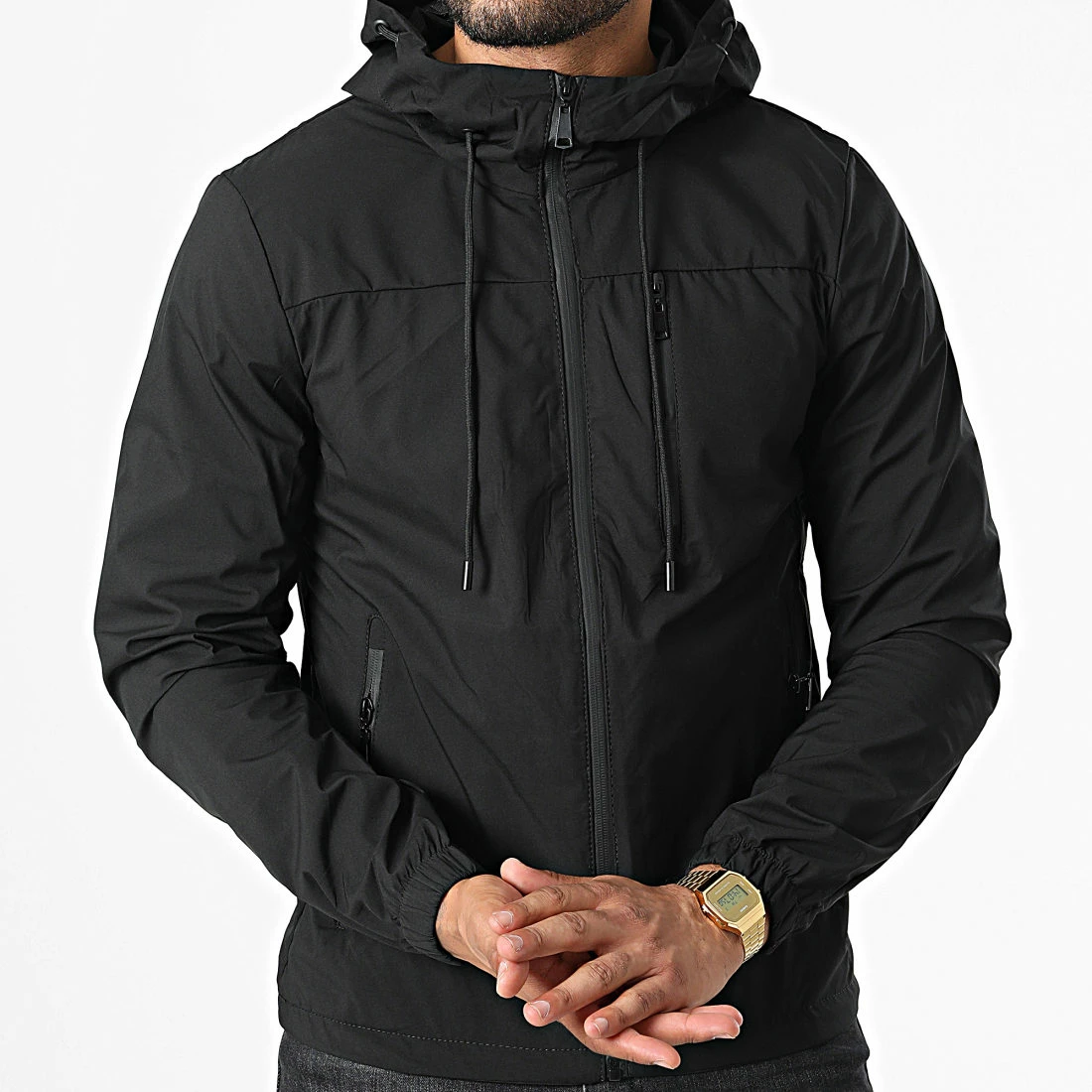 Sortie 😉 Coupe-Vent L837 Noir de Frilivin ⭐ 5 Sortie 😉 Coupe-Vent L837 Noir de Frilivin ⭐ – Image 3