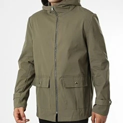 Grosses soldes 🔥 Veste Zippée Capuche X16212 Vert Kaki de Frilivin 😍