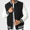 Le moins cher 👏 Veste Teddy L925 Noir Blanc de Frilivin 🔔