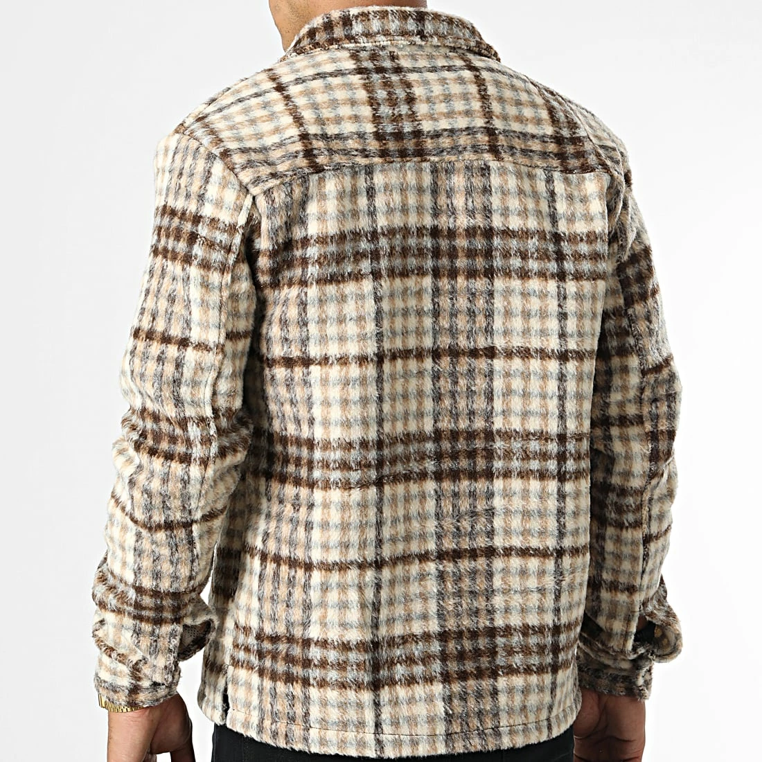 Le moins cher ✔️ Surchemise Zippée A Carreaux D8116 Beige de Frilivin 🌟 6 Le moins cher ✔️ Surchemise Zippée A Carreaux D8116 Beige de Frilivin 🌟 – Image 4