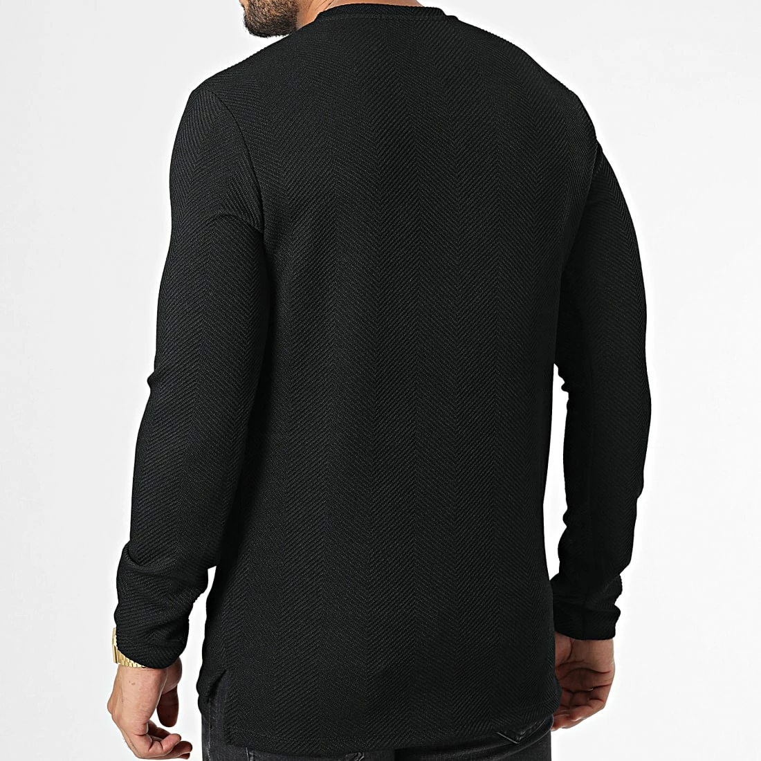 Meilleure vente ✨ Tee 👕 Shirt Poche Manches Longues D7150 Noir de Frilivin ⭐ 6 Meilleure vente ✨ Tee 👕 Shirt Poche Manches Longues D7150 Noir de Frilivin ⭐ – Image 4