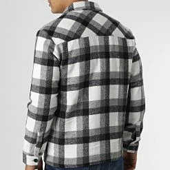 Acheter ✨ Veste Zippée A Carreaux HP0670 Blanc Noir de Frilivin ✔️ -Promos Frilivin Magasin frilivin 334708 HP0670 1 20220829T162550 04