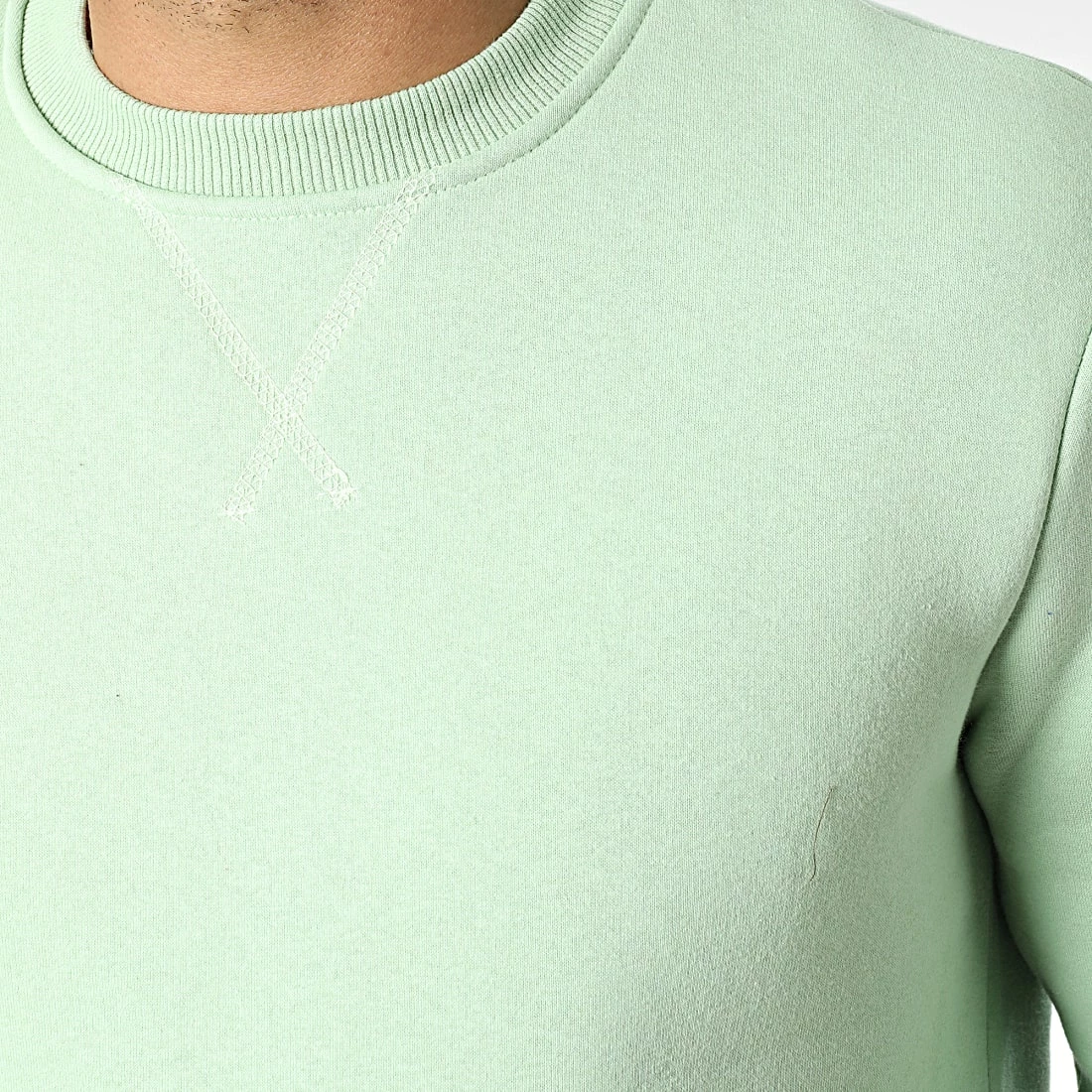 Remise 😉 Sweat Crewneck D7281 Vert Clair de Frilivin 👍 4 Remise 😉 Sweat Crewneck D7281 Vert Clair de Frilivin 👍 – Image 2