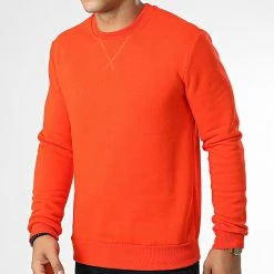 Acheter 🥰 Sweat Crewneck D7281 Orange de Frilivin ✨